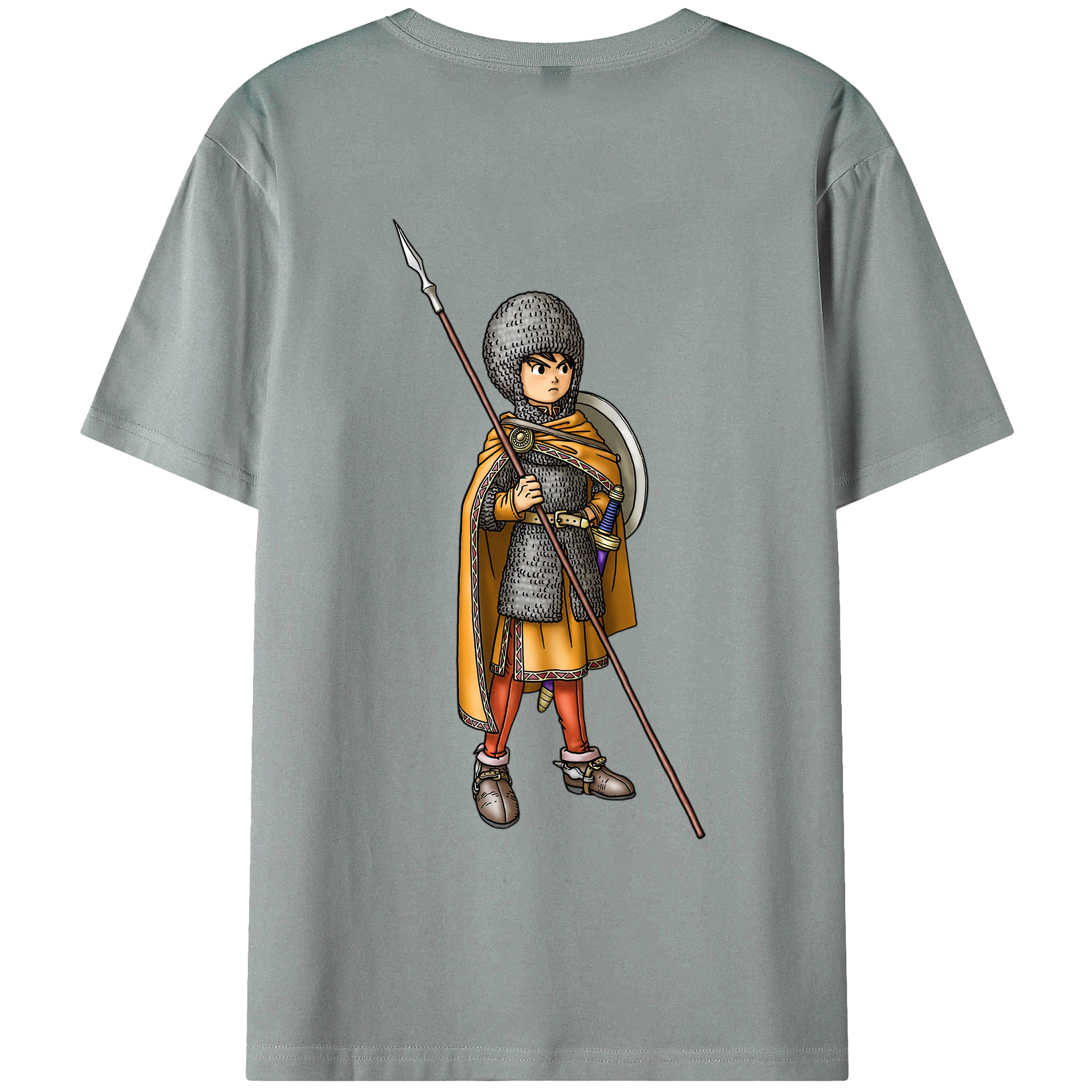 （画像用） ドラゴンクエスト Doragon Kuesuto Dragon Quest 綿100％ メンズ半袖Tシャツ（バックプリント） 通気性